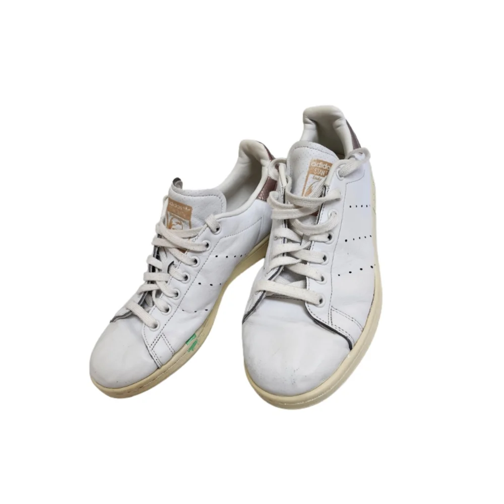 RARE VINTAGE ADIDAS STAN SMITH WOMENS WHITE LEATHER SNEAKERS - Picture 8 of 9